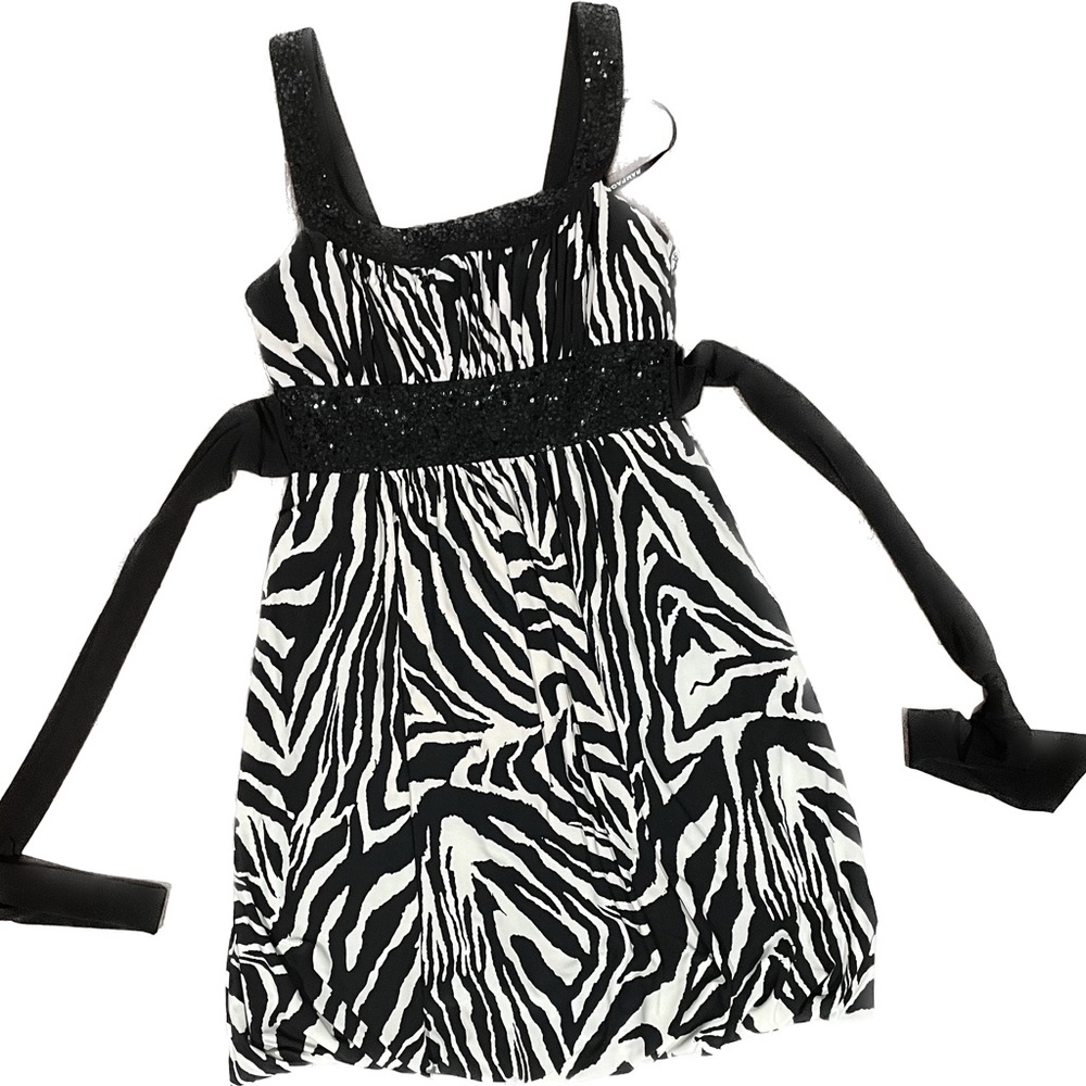 Rampage Zebra Print Sleeveless Mini Dress